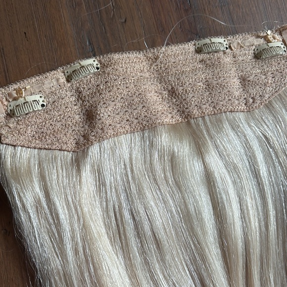 16 inch real human hair blonde extension halo - Picture 2 of 12